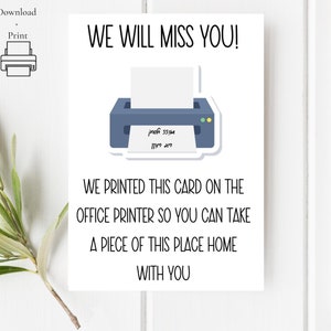 Printable Going Away Card for Coworker or Boss Funny Going Away Gift ...