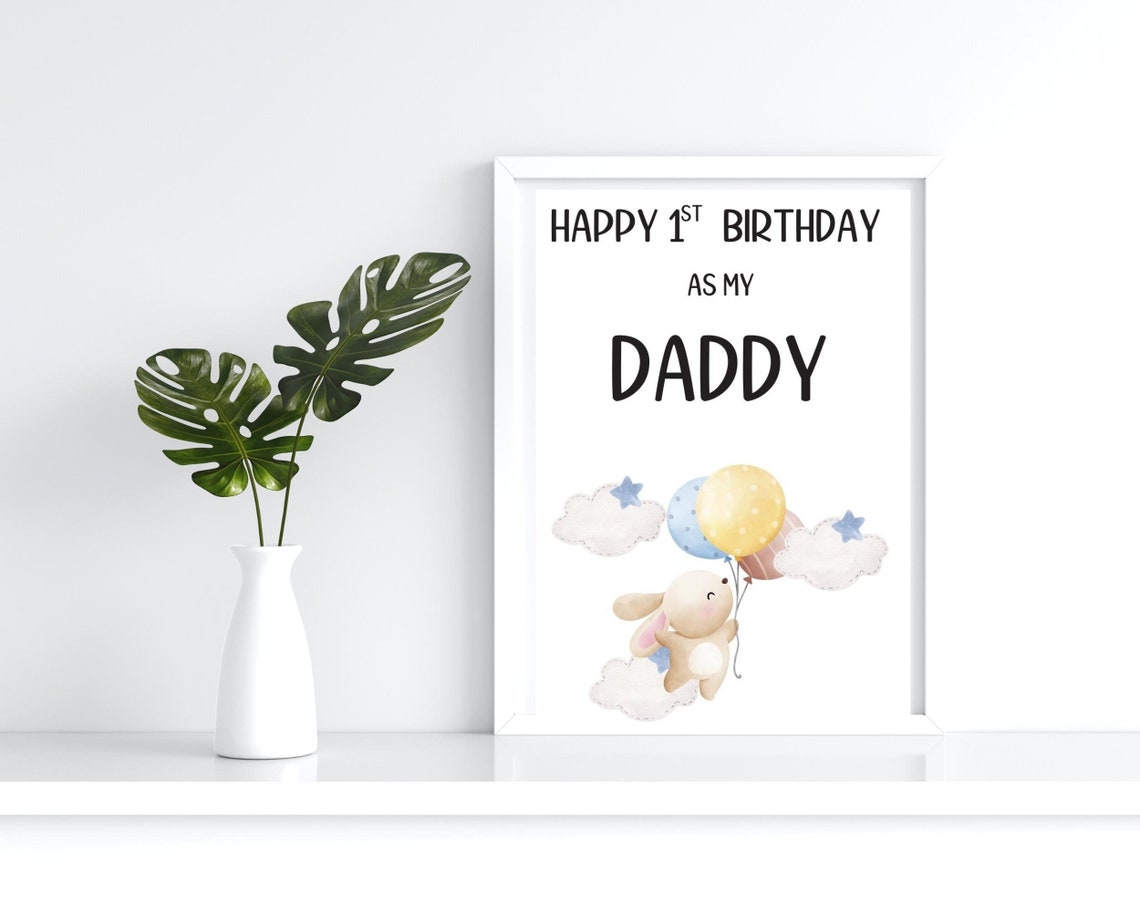 PRINTABLE 1st Birthday Card Printable Happy Birthday Card 1st Birthday ...