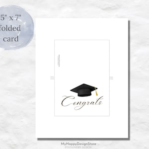 Printable Graduation Card Printable Congratulations Card Folding ...