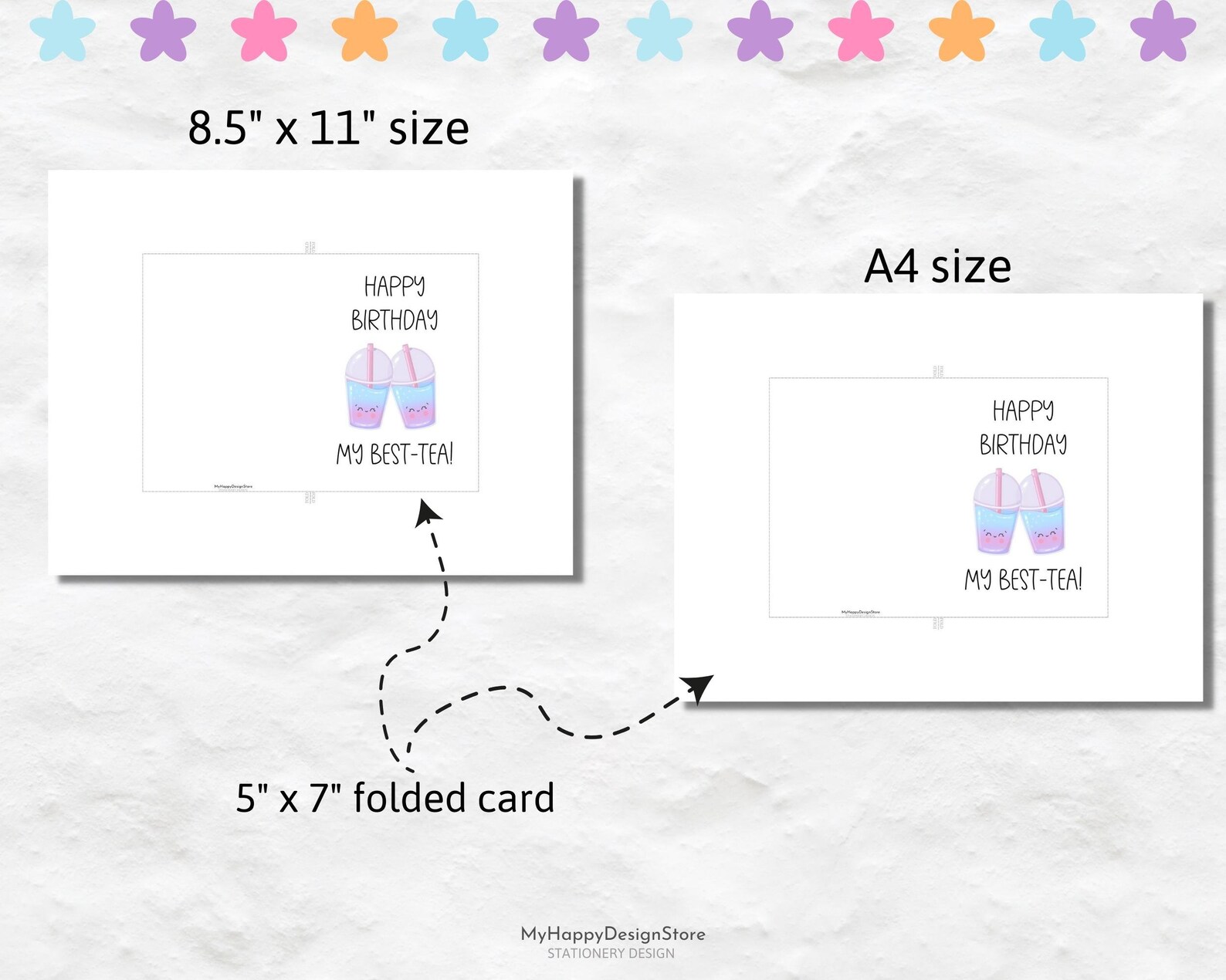 Printable Best-tea Card Printable Birthday Card Happy - Etsy