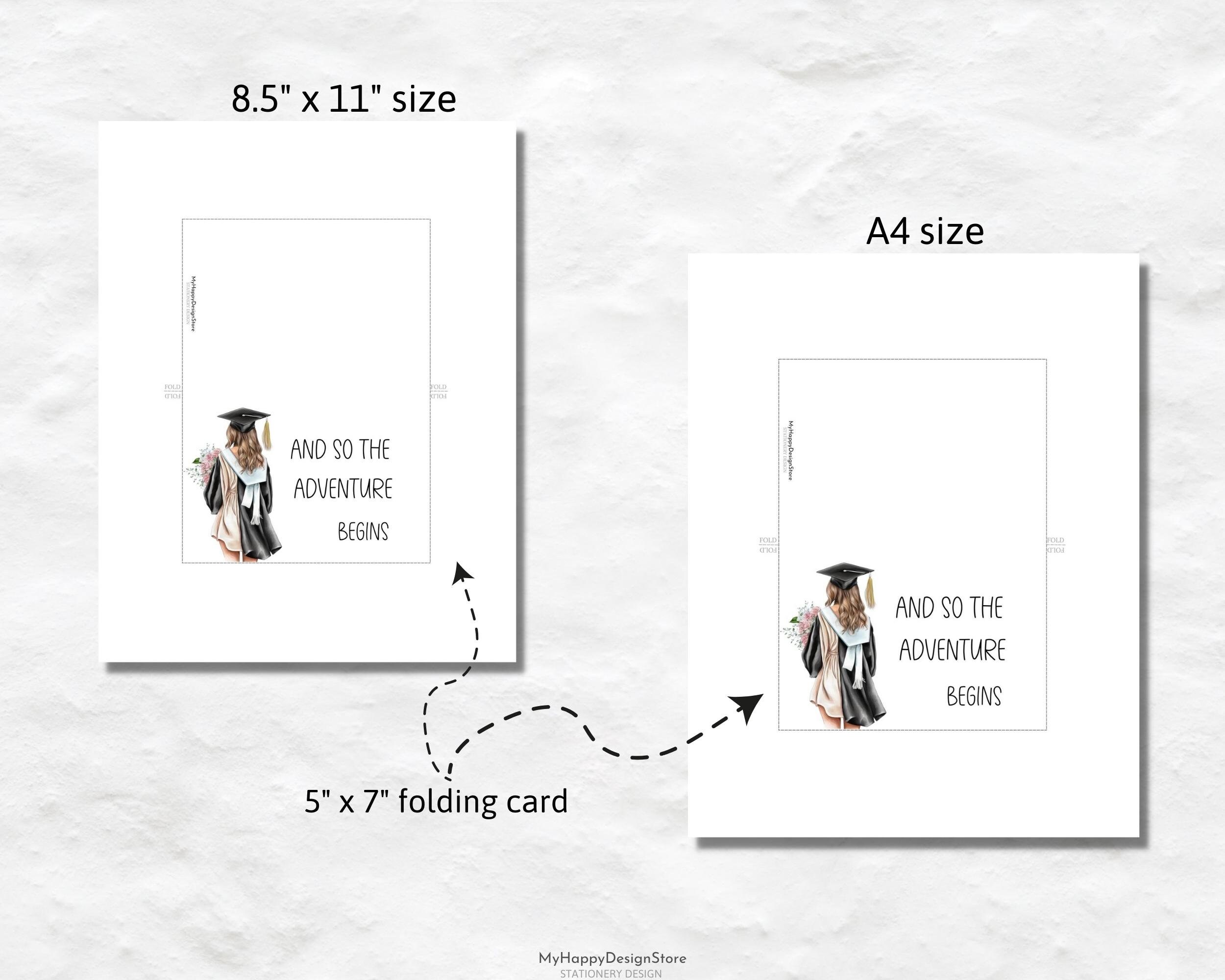 Printable Graduation Card Custom Graduation Card Personalized