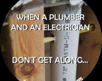 Plumber Electrician Meme Sticker | Waterproof Decal