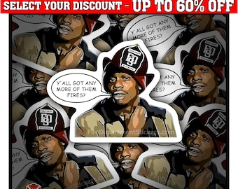 Tyrone B. Firefighter Meme Sticker | Waterproof, Scratch Resistant
