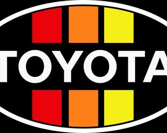 Vintage Toyota Logo Stickers - Waterproof Vinyl Decal Set (12 Pack)
