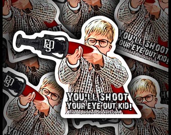 Firefighter Christmas Story Sticker | Shoot Your Eye Out | Ralphie | Firefighter Gift | Smoothbore