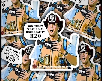 High Quality H2O | Firefighter Sticker | Helmet Sticker | Smoothbore | Funny Meme