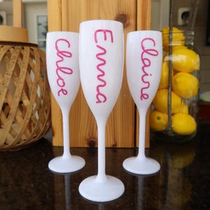 Personalized Love Island Champagne Glass | Custom Name Flute | Bachelorette Favor | Party Glass