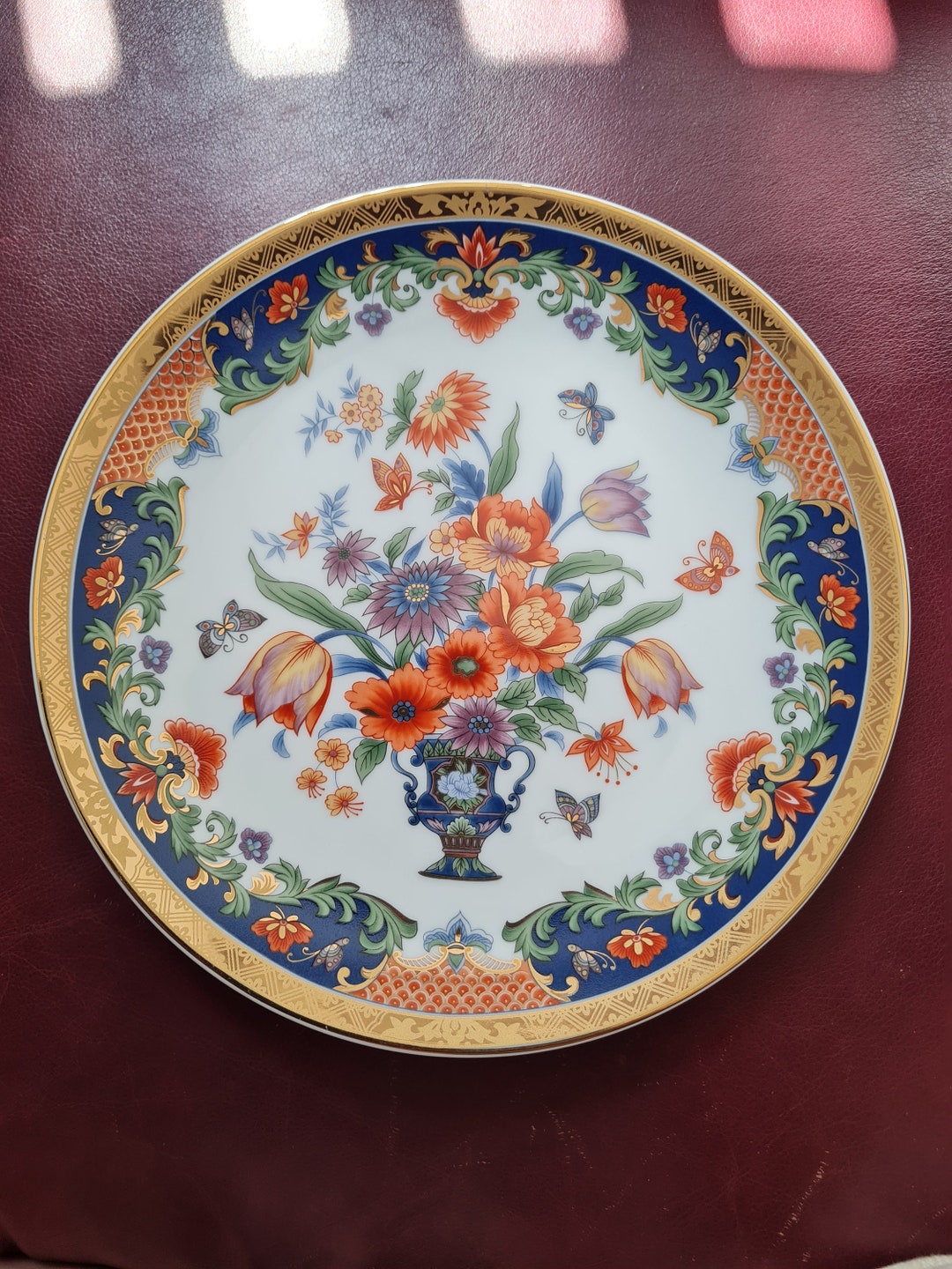 Vintage BWA Japan Imperial Imari Ware Porcelain Plate Flowers. Etsy