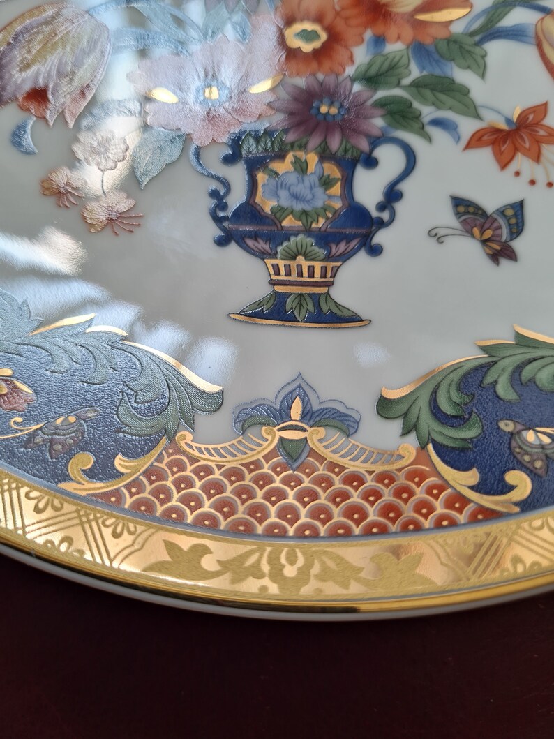 Vintage BWA Japan Imperial Imari Ware Porcelain Plate Flowers. Etsy