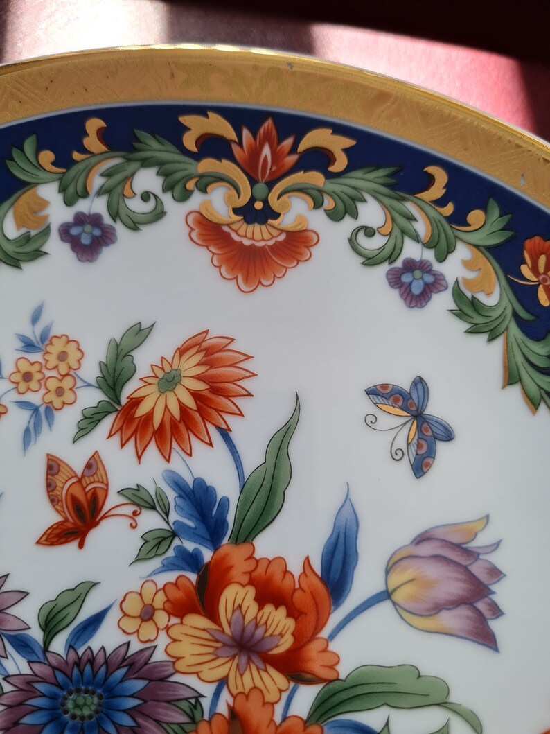 Vintage BWA Japan Imperial Imari Ware Porcelain Plate Flowers. Etsy