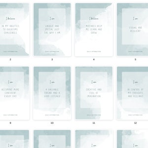 Cartes d'affirmation pour renforcer la confiance