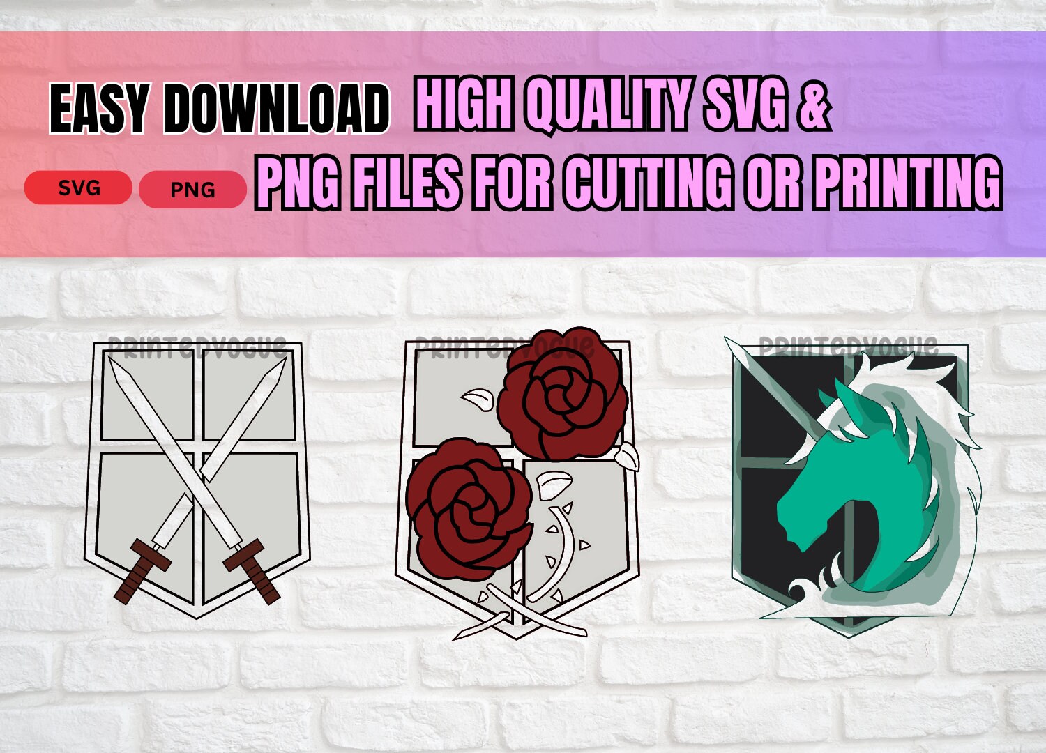 Attack On Titan Stationary Guard Logo