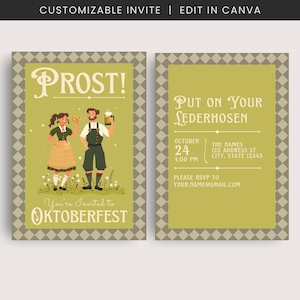 Oktoberfest Invitation | October Fest Invitation | Oktoberfest Party Invite | Oktoberfest Birthday | Vintage Oktoberfest | German Fest