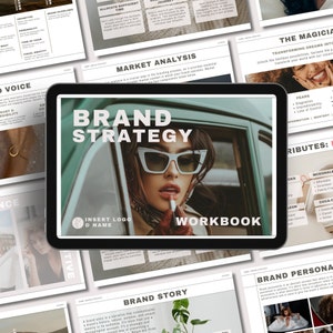150-Page Brand Strategy Workbook |  Brand Strategy Template Canva to Build Your Brand or Rebrand Plan | B2B Marketing Strategy Presentation