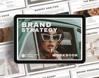 150-stronicowy podręcznik strategii marki | Szablon strategii marki Canva do tworzenia planu marki lub rebrandingu | Prezentacja strategii marketingu B2B