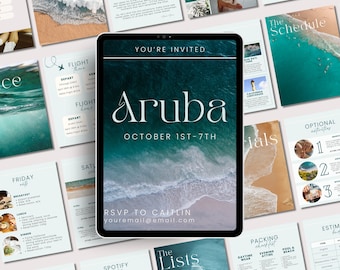 アルバグループ旅行プランナー：35ページの旅行日程表テンプレート（Canva）
