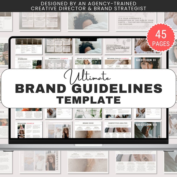 Brand Guidelines Template Canva | Branding Boards for Marketing Pros | Your Go-To Brand Identity Deck for B2B Brands and B2C Brands