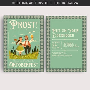 Oktoberfest Invitation | October Fest Invitation | Oktoberfest Party Invite | Oktoberfest Birthday | Vintage Oktoberfest | German Fest