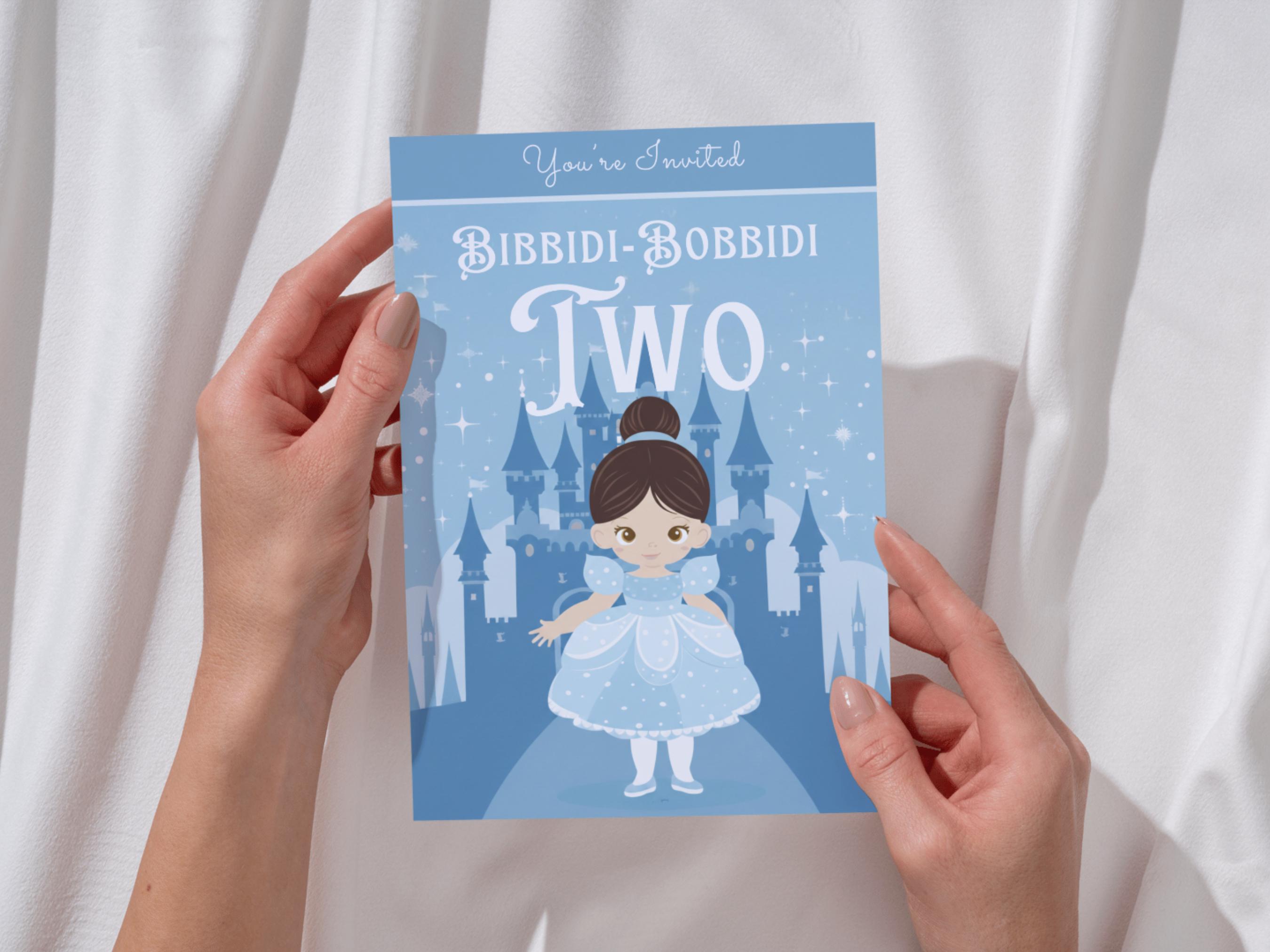 Cinderella 2nd Birthday Invitation | Bibbidi Bobbidi Two | Bibbity ...