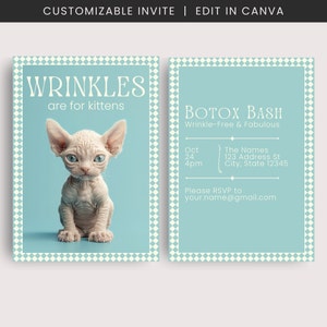 Botox Party Invite | Botox Birthday Invitation | Botox and Bubbles | In My Botox Era | But First Botox | Girls Night Invitation