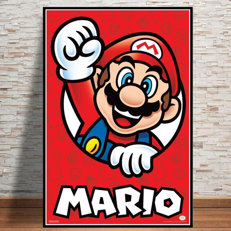 Super Mario Bros Wall Decor Wall Art Cavas HD Classic Anime Movie
