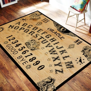 Quija Board Rug,Spirit Board Rug,Board Rug,Spiritüel Rug,Mystic Rug,Quija Rug,Popular Rug,Salon Rug, Decoration, Custom Rug, Modern Rug,