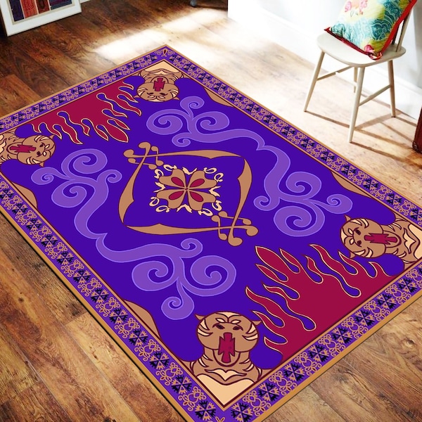 Aladdin Rug, Non Slip Rug, , Aladdin's Rug, Salon Decor, Modern Rugs, Modern Rug, Abstract Rug, Flying Carpet Rug, Luxury Rug,