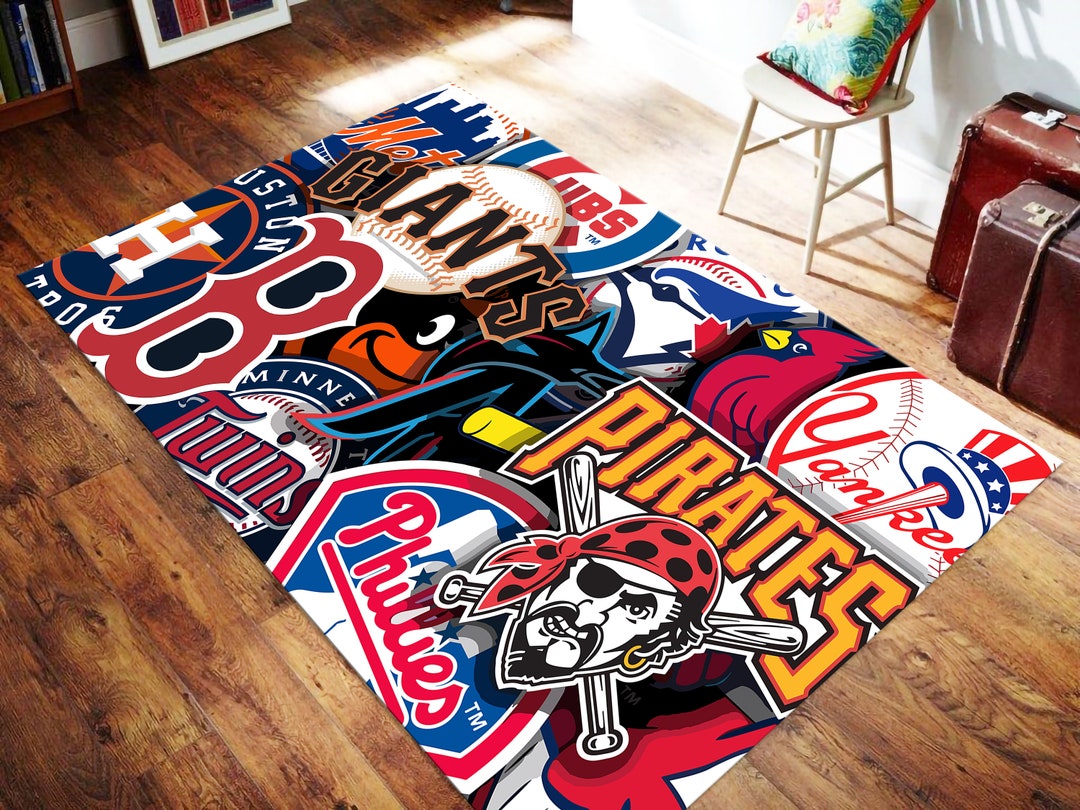 Baseball Rug,sport Rug,baseball Team Rug,team Logo Rug,logo Theme Rug