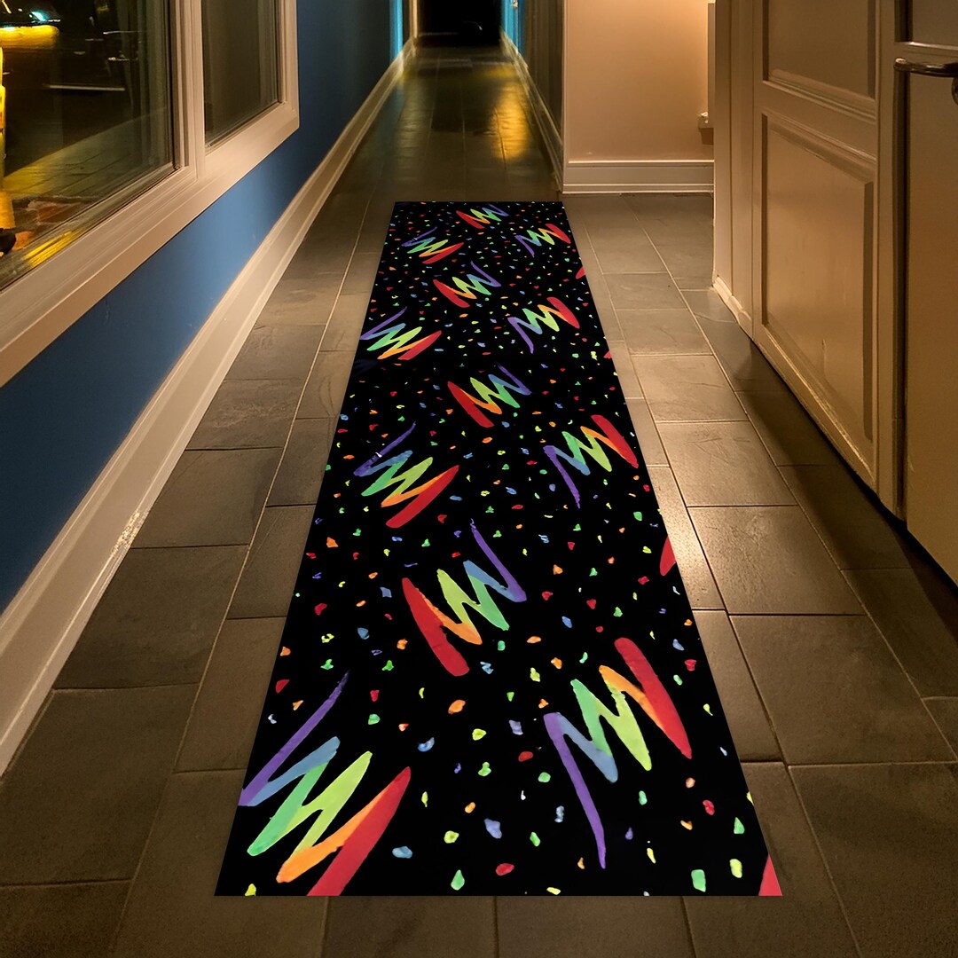 Arcade Runner Rug for Hall Way, Gamer Runner Rug, Bowling Alley Rug ...