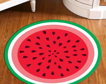 Watermelon Rug,Melon Round Rug,Melon Circle Rug,Circle Rug,Round Rug,Popular Rug, Salon Rug, Decoration, Custom Rug,Space Rug, Modern Rug,