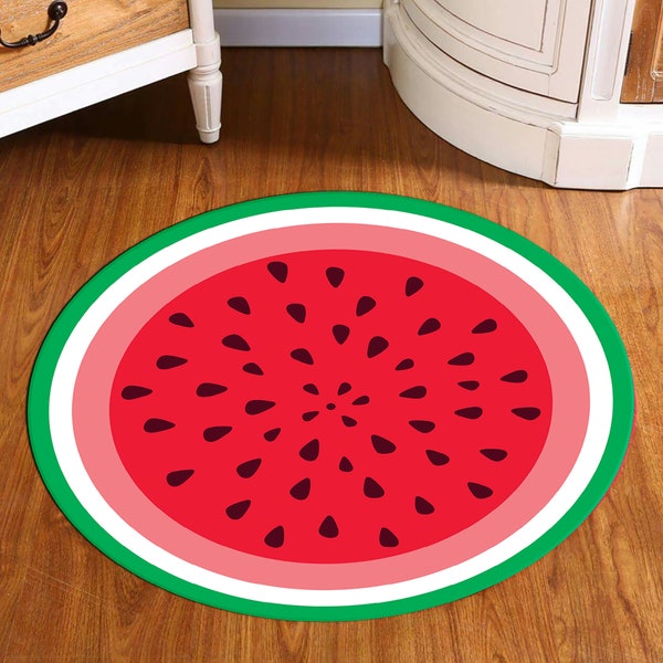 Watermelon Rug,Melon Round Rug,Melon Circle Rug,Circle Rug,Round Rug,Popular Rug, Salon Rug, Decoration, Custom Rug,Space Rug, Modern Rug,