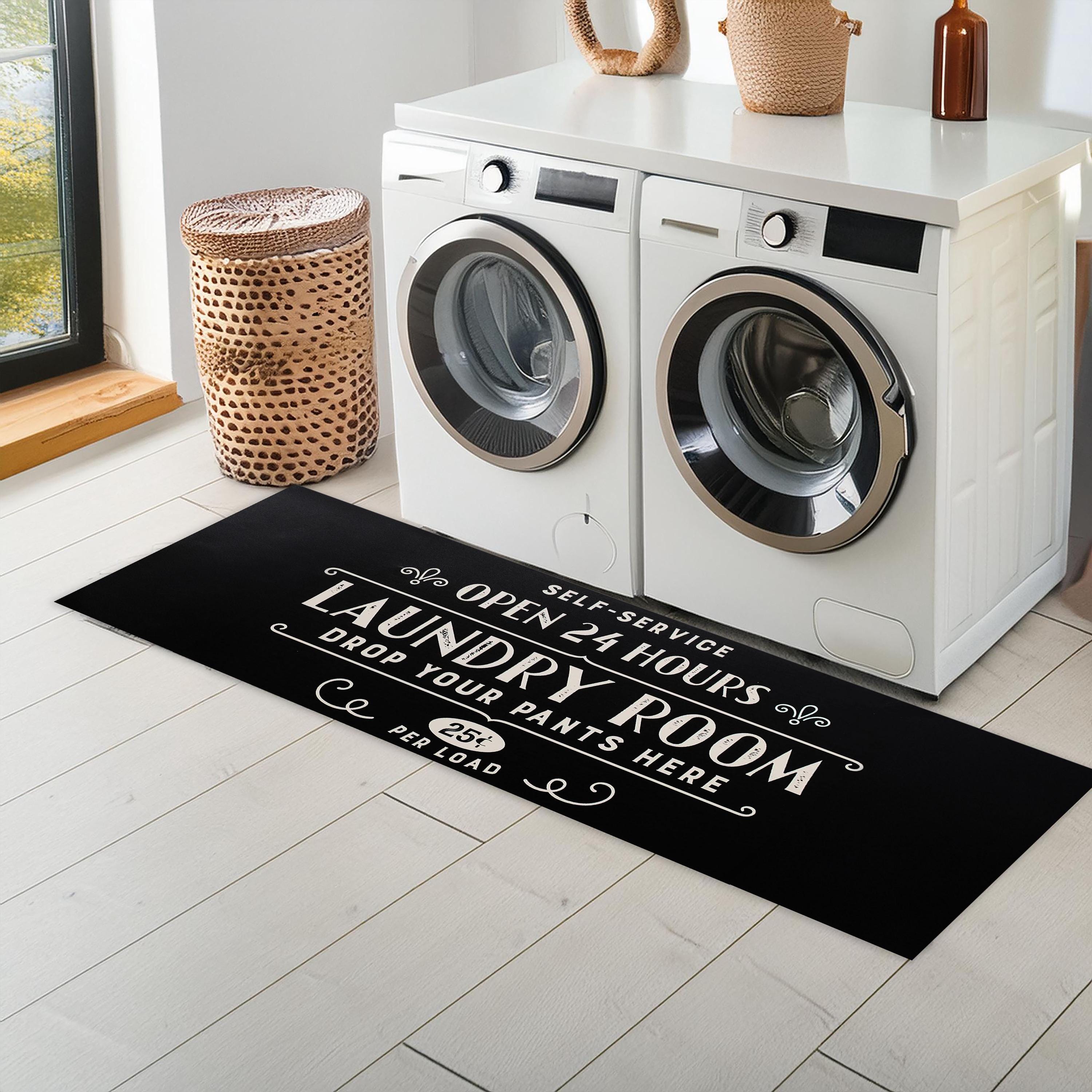 Personalized Laundry Room Rug, Laundry Rug, Washing Machine Rug ...
