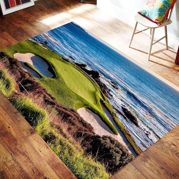 Golf Game Rug, Golf Ball, Sport Rug, Office Rug, Gift For Him, Sports Rug, Home Decor Rug, Area Rug, Modern Rugs, Rug For Living Room,