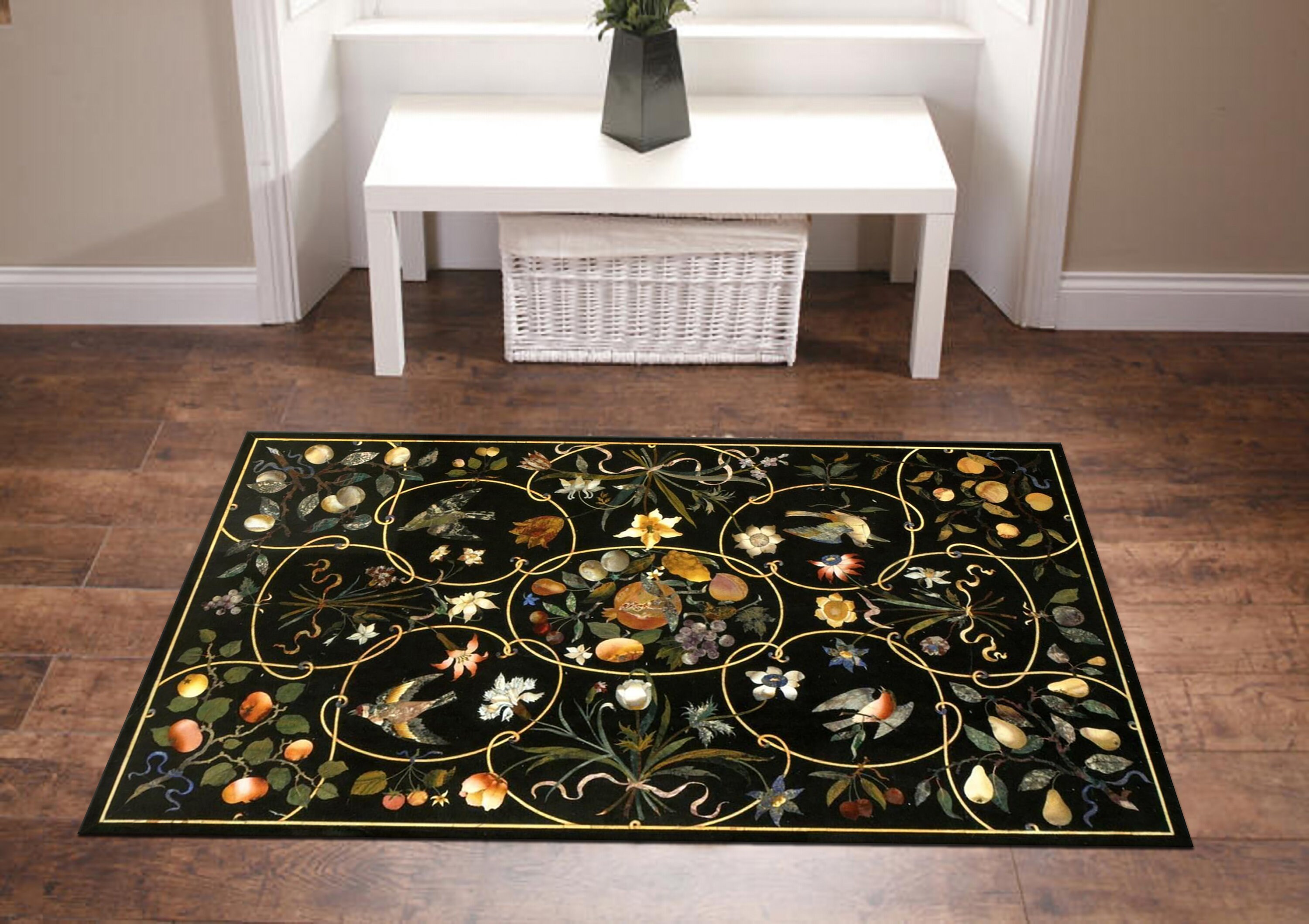 Discover Vintage Rétro Fleur Tapis