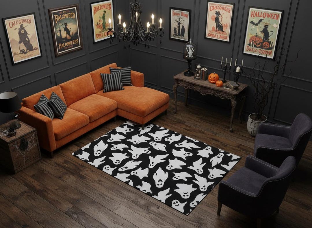 Ghost Rug,hallowen Design Rug,halloween Area Rug,ghost Rug,hallowen Rug ...