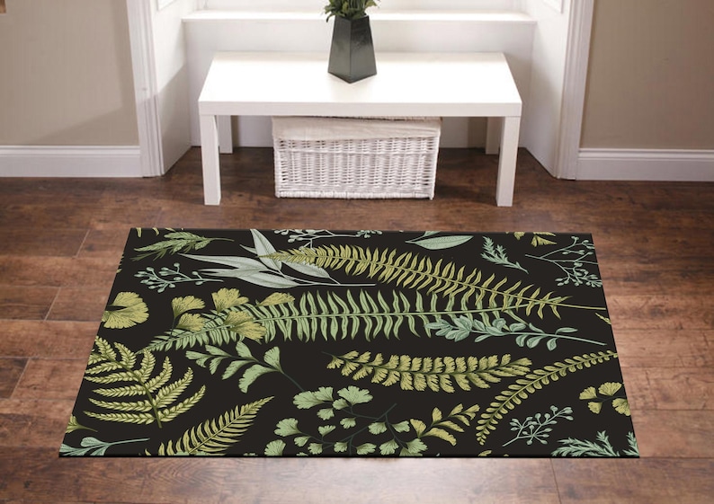 Leaf Rug,Garden Rug,Nature Rug,Jungle Rug,Nature Theme Rug,Leaf Pattern Rug,Garden Theme Rug,Popular Rug,Area Rug,Custom Rug,İconic Rug image 2