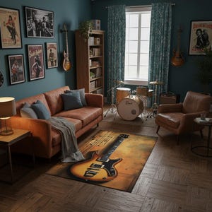 Guitar Rug,Music,Rug,İnstrument Rug,Guitar Theme Rug,Guitar Pattern Rug,Music Theme ,Modern Rug,Popular Rug,Area Rug,Custom Rug,İconic Rug