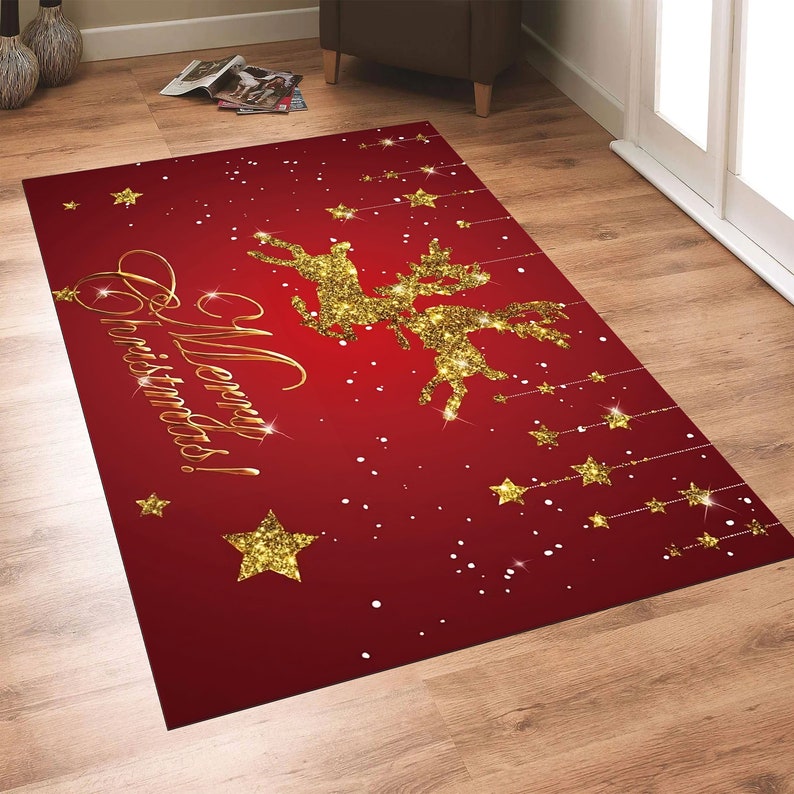 Noel Rug 2026, Merry Christmas Rug,christmas Santa Claus and Snowmain ...