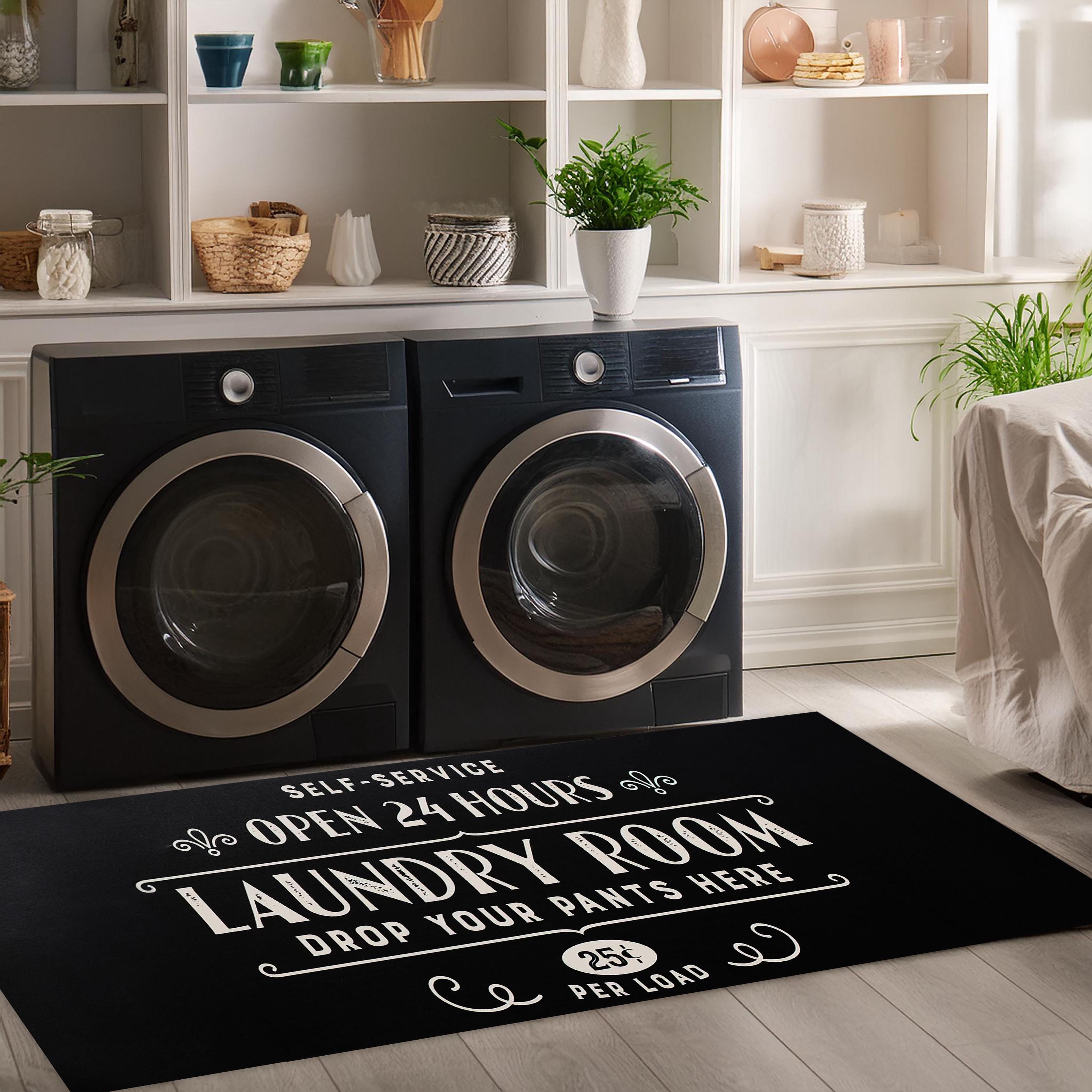 Personalized Laundry Room Rug, Laundry Rug, Washing Machine Rug ...