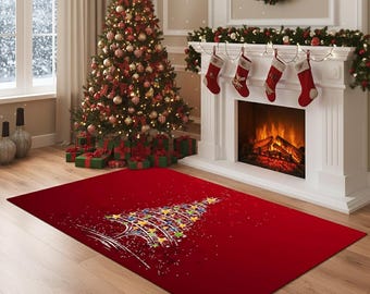 Merry Christmas Doormat, Christmas Home Decor, Entryway Decor Rug, Winter Home Gift, Front Door Decor, Christmas Decoration, Outdoor Decor
