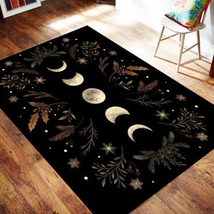 Mystic Rug,Moon Rug,Mystic Theme Rug,Moon Pattern Rug,Night Rug,Night Theme Rug,Area Rug,Custom Rug,  Indoor Rug, Floor Rug, Rugs