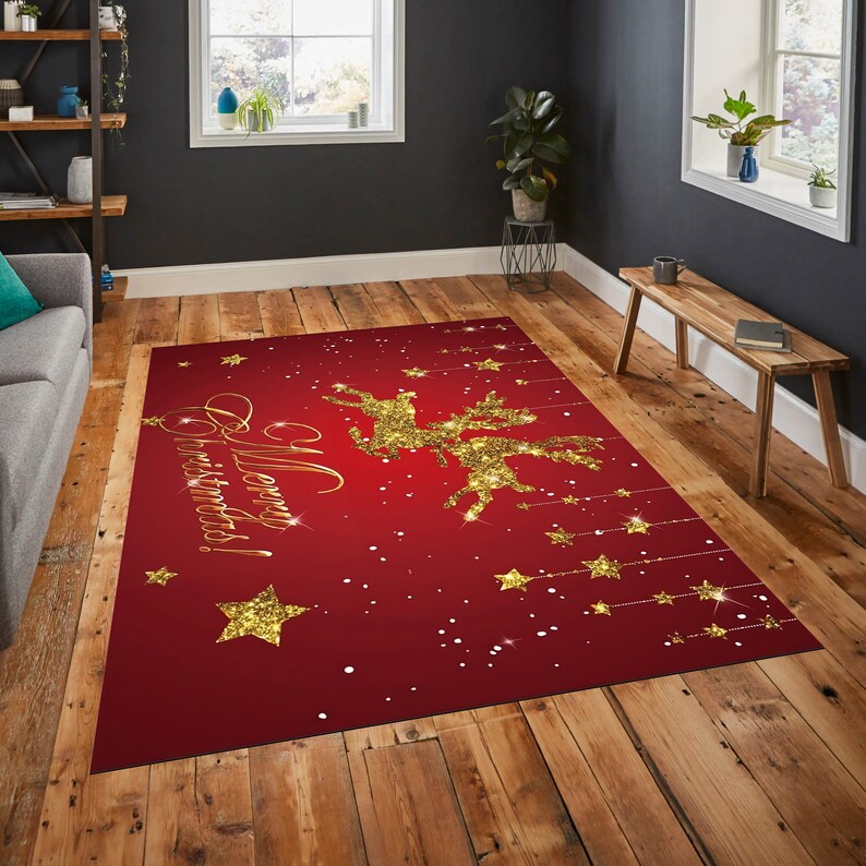Noel Rug 2026, Merry Christmas Rug,christmas Santa Claus and Snowmain ...