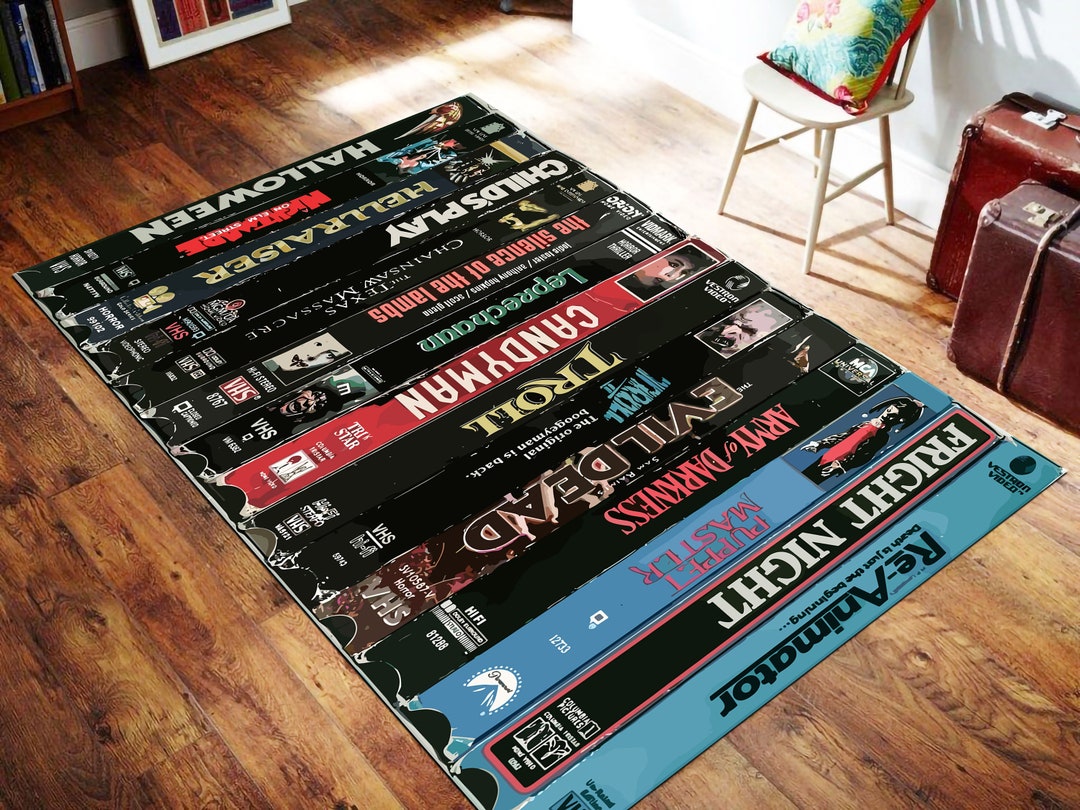 Movie Rug,vhs Rug,video Casette Rug,horror Rug,scary Rug,halloween Rug