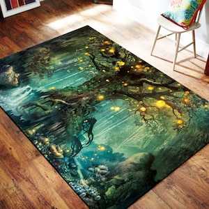 Tree Rug,Forest Rug,Art Rug,Firefly Rug,Tree Pattern Rug,Forest Theme Rug,Art Pattern Rug,Popular Rug,Soft Rug,İconic Rug,Modern Rug,