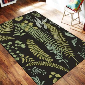 Leaf Rug,Garden Rug,Nature Rug,Jungle Rug,Nature Theme Rug,Leaf Pattern Rug,Garden Theme Rug,Popular Rug,Area Rug,Custom Rug,İconic Rug image 1