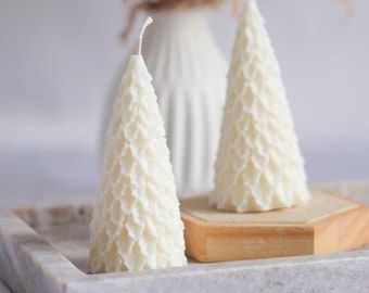 Candle winter Christmas tree Christmas tree rapeseed wax decoration