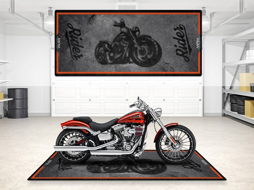 Deisgn for Harley Davidson or Custom Chopper Motorcycle Pit Mat