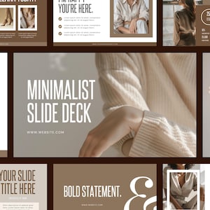 Minimalist Presentation, Neutral Slide Deck, Slides for Presentation, Canva Template, Canva Slides, Webinar Presentation, Entrepreneur Deck