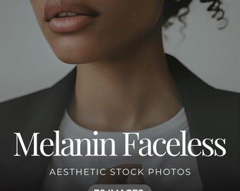 Melanin Gesichtslose Stock Photos, Schwarze Frauen Bilder (Digitaler Download)