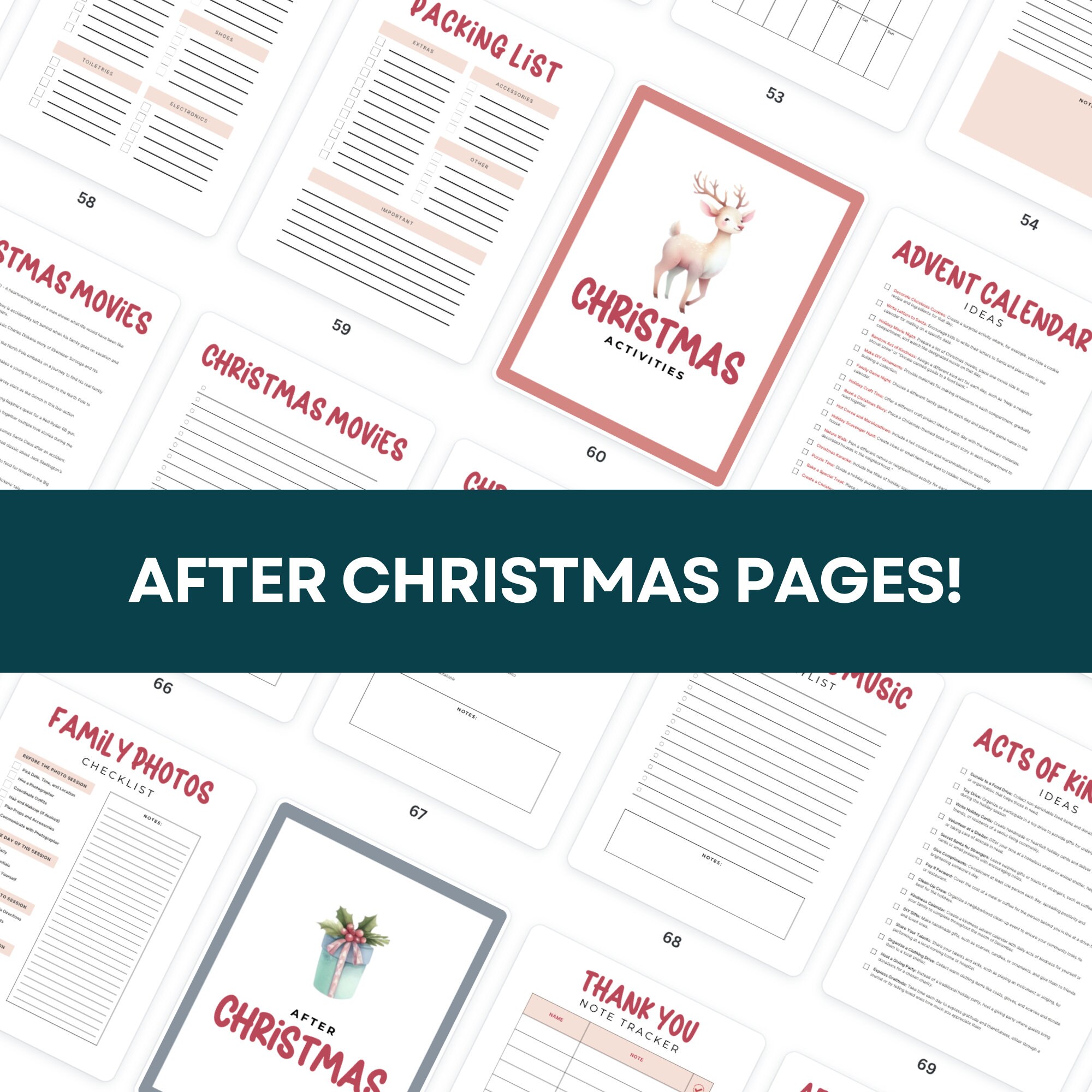 Ultimate Christmas Planner Printable | 80-page Holiday Organizer ...